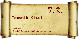 Tomasik Kitti névjegykártya