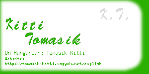 kitti tomasik business card